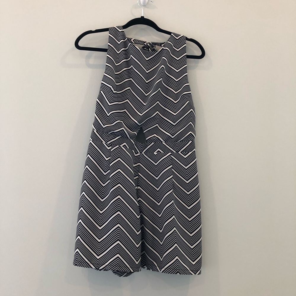 She+Sky black and white romper